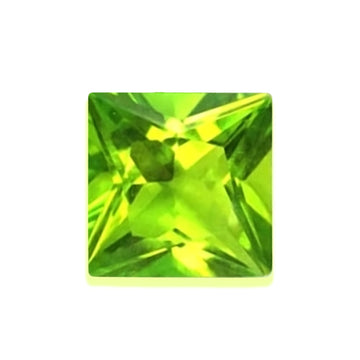 Princess Cut Glass Peridot Loose Gemstones
